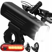 Springos led dviračio žibintų komplektas priekinis galinis galingas 1000lm 4800mah aliuminis