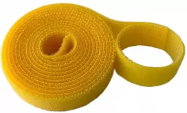 Juosta su lipduku kabeliams tvarkyti 20mm 3m geltona