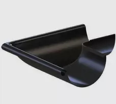 Krop Plieninė išorinė kampinė detalė fi 130 ral 9005 juoda