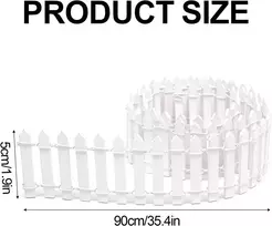 Miniatiūrinė tvora sodo dekoracija, 90 x 5 cm miniatiūrinis fėjų sodo rinkinys, medinė tvora, mini tvora, medinis lėlių namelis, gnomo durys, dekoracija, Blanco sodo tvora, medinė tvora amatams, gnomo namelis