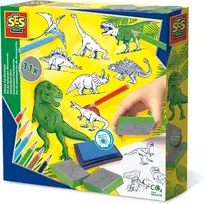 Adamigo Rinkinys "dinozaurų antspaudai", įvairių spalvų