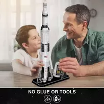 Nasa - 3d dėlionė Apollo Saturn V Rocket | 3d dėlionė vaikams | 3d dėlionė suaugusiems | modelių rinkinys suaugusiems | 3d dėlionė vaikams nuo 8 metų | 136 detalės | 3d dėlionė