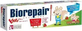 2 vnt. Biorepair Junior Kids Microrepair dantų pasta 50 ml (dviejų pakuotė) apsaugo emalį ir atkuria nuo rūgšties erozijos ir apnašų, užpildo įtrūkimus/skyles, saugi 0–13 metų
