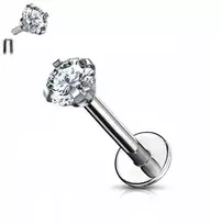 Emigmat Labret Auskaras į Ausį Su Kristalu Ss316l 1,2/6/3