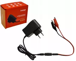 Inerge 6v 2a įkroviklis su Led diodu 2in1, krokodilo gnybtai, akumuliatorius automobiliui, žaislui