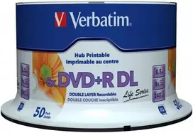 Vinilinė plokštelė Dvd+r verbatim 8.5gb 8x 50vnt (cake 50) double layer print