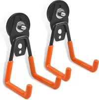 Fpmyb magnetiniai kabliukai, itin stiprūs 43 mm storio magnetai su kabliukais, magnetiniai kabliukai virtuvei, garažui, šaldytuvui, užuolaidoms, klasei, kepsninei, įrankiams (oranžiniai, 2 vnt.)