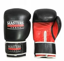 Masters bokso, muay thai, kikbokso pirštinės rbt-301 juodos odinės 16 oz