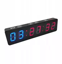 Usb chronometras akumuliatorius treniruoklių salės laikmatis led treniruotės colck mėlynas raudonas numeris