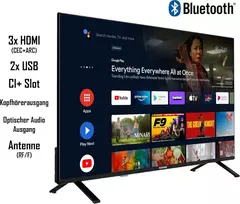Telefunken Android Tv 43 colių (4k Uhd Smart Tv, Hdr Dolby Vision, Triple Imtuvas, Dolby Atmos) Xu43an751s