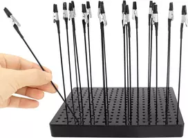 Qwork® modelių dažymo įrankių stovas su 20 vnt. krokodilo spaustukų modelių gamybai, 20 x 15 cm