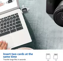 Atminties kortelė Kuwung 2 vnt. universalus 4-in-1 Sd Tf kortelių skaitytuvas su keliomis jungtimis, micro sd kortelių skaitytuvas, sd/micro sd atminties kortelių skaitytuvas, didelės spartos kortelių skaitytuvas, plug and play, suderinamas su android, ios ir kt., juodas