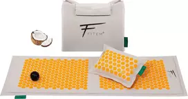 Fitem - xl akupresūros kilimėlis su pagalvėle - 100% natūralus kokoso pluošto užpildas - masažas - malšina nugaros ir kaklo skausmus - išialgija - raumenų atpalaidavimas - relaksacija ir mažina nemigą