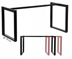 Rėmas, Loft rėmas, Stalo rėmas, Rėminis, Juodas, Reguliuojamas - gylis 70cm