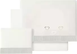 Patalynės komplektas lopšiukui 60x120 cm, 100% medvilnė, "happy Love" smėlio