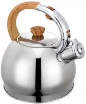 King Hoff Virdulys su švilpuku, storas dugnas, plienas, blizgus, 2 l