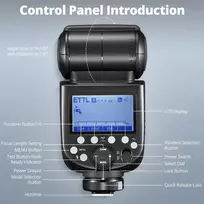 Objektyvas Godox tt685iis 1/8000s hss gn speedlite blykstė ttl tcm efektyvaus konvertavimo funkcija integruotas godox 2.4g x sistemos imtuvas (tt685iis, skirtas sony)