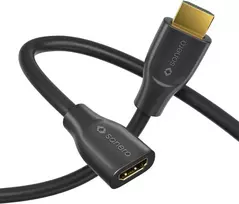 Hdmi 2.0 prailginimo kabelis 4k 60hz, 0.5m, paauksuoti kontaktai