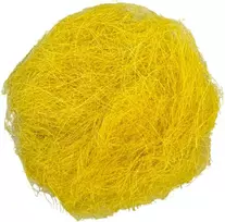 Mijoma dekoratyvinė žolė rankdarbiams: sizalio pluoštas rankdarbiams, velykinė žolė lizdams ir dovanoms, 50 g, įvairių spalvų (geltona)