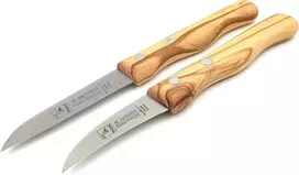 H. Herder Solingen Solinger virtuviniai peiliai / skutimo peiliai 17.5 / 15.8 cm Special Steel Olive rinkinys
