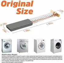 Jamber skalbimo mašinos angliniai šepetėliai elektriniams varikliams 12.3 x 4.8 x 35 mm variklio angliniai šepetėliai bosch siemens 39 39s39l serijos 2 vnt. elektrinio įrankio dalis elektrinio variklio angliniai šepetėliai