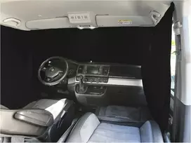 Bremer sitzbezüge priekinio stiklo apsauga nuo saulės, skirta kempingui, vairuotojo kabinos užuolaidos, suderinamos su renault trafic 2 nuo 2001-2014 metų, juodos spalvos