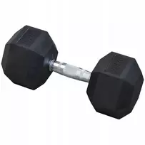 Platinum Fitness šešiakampis gumuotas hantelis 20kg