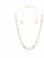 Vėrinys su kriauklėmis baltas-ecru choker
