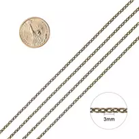 Nbeads 10vnt 80cm Antique Bronze vielos grandinėlė su omaro užsegimu pakabukui, vėriniui, apyrankei, skirta pasidaryk pats papuošalų gamybai, geležis