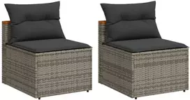 Lauko baldų komplektas 2x sodo sofa, sėdynės kėdė, sodo baldų komplektas, ratanas