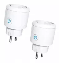 Tuya 2x Wifi Smart išmanusis lizdas su galios matuokliu, laikmačiu ir programatoriumi 16a