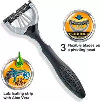 Wilkinson Sword Xtreme 3 Juodas Edition vienkartiniai skustuvai - 10 vnt. pakuotė, 3 ašmenys su lanksčia galvute, lanksti komforto technologija, pilna apsauga skutantis