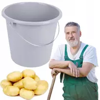 Plastikinis kibiras su metaline rankena namams Sodui universalus 10l Tvirtas