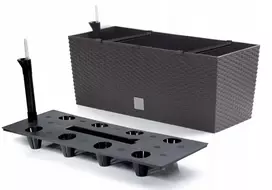 2 vnt. vazonų rinkinys balkonui Rattan Box Umbra su drėkinimo sistema