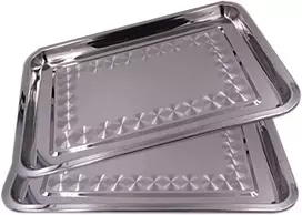 Nerūdijančio plieno serviravimo padėklas - 2 vnt. - 36 x 27 cm