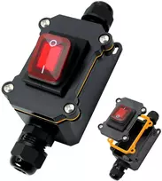 30a 12v-24v Ip65 vandeniui atsparus kabelinis jungiklis Aywhp vandeniui atsparus įmontuojamas jungiklis Dc Dpst 4 kontaktų 12v kabelinis jungiklis