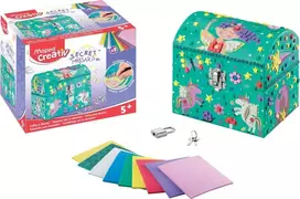 Maped Creative – kūrybos ir dizaino rinkinys Secret Mosaics – dėžutė paslaptims ar papuošalams laikyti su lipniais mozaikos akmenukais, spalvinga
