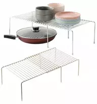 Įstatoma Balta metalinė reguliuojama lentyna virtuvės spintelei 57 - 31 cm