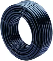 Pe-ld (mažo tankio polietileno) vamzdis, 100 m x 16 mm pn 4 (saulės sistemos, baseino šildymo) montavimo vamzdis, vandens vamzdis, plastikinis drėkinimo vamzdis, juodas