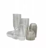 Kgl 300 ml puodelis su išgaubtu dangteliu sultims, šaltai kavai, daugkartinis, 100 vnt.