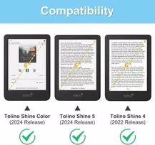 Fintie dėklas, skirtas Tolino Shine Color/shine 5(2024)/shine 4(2022) & Kobo Clara Colour/clara Bw(2024)/clara 2e(2022) Ereader – itin plonas dėklas su automatiniu užmigdymu/pabudimu ir magnetiniu užsegimu, rožinio aukso spalvos