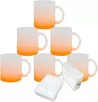 Mr.r 330 ml sublimacinis spalvoto stiklo puodelis, 6 vnt. (oranžinis)