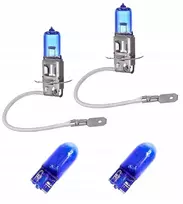 Einparts 2x H3 Super Baltas lemputės + W5w 12v 55w E4 Xenon šaltai baltos spalvos komplektas