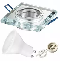 Lova Stiklinis halogeninis rėmelis Ledlux kw+ Led Gu10 7,5w komplektas
