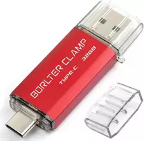 Usb-c 32gb Otg 2in1 atmintinė, Usb 3.0, raudona