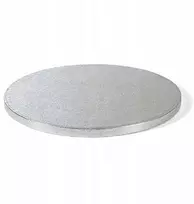 Angliškas padėklas tortui 60 cm sidabrinis storas