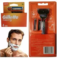 6 Gillette Fusion skustuvo galvutės + Gillette Fusion skustuvas dovanų!