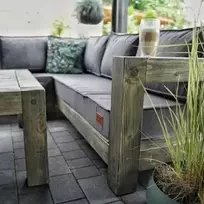 Sodo pagalvė kampinis komplektas Foam paletėms baldams terasa 80x80x15
