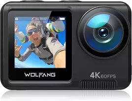 Wolfang Ga420 veiksmo kamera 4k 60fps, 10m vandeniui atspari, Wifi, dvigubas ekranas
