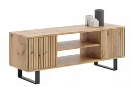 Tv staliukas Focus, komoda loft 135cm ąžuolo craft grafika lamel